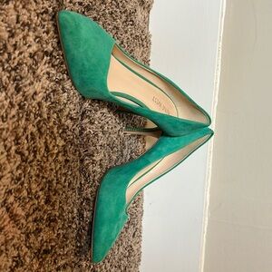 Nine West Teal Heels